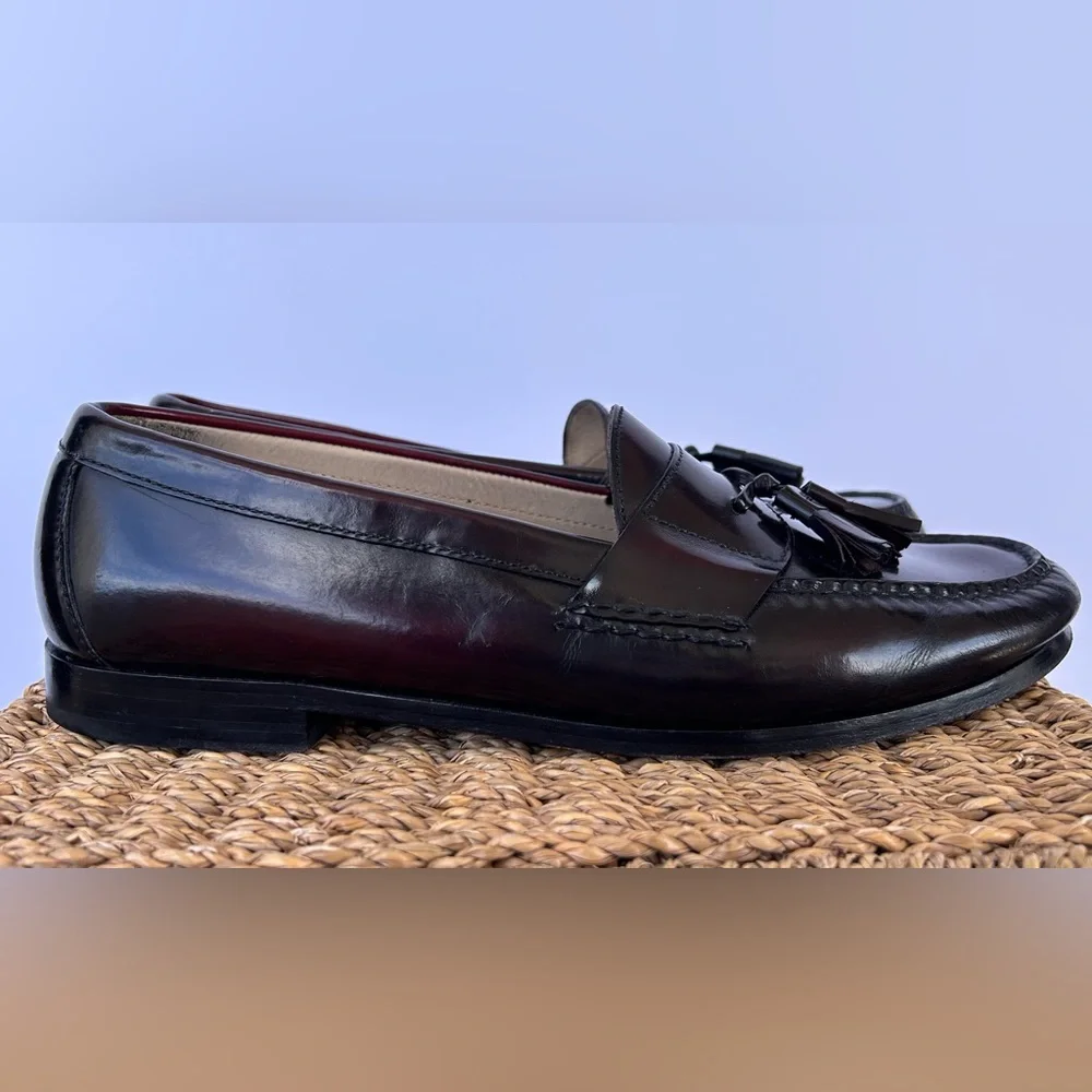 Cole Haan Men’s Pinch Tassel Loafers Hand Sewn Moc-Toe‎ Mahogany Size 12E
